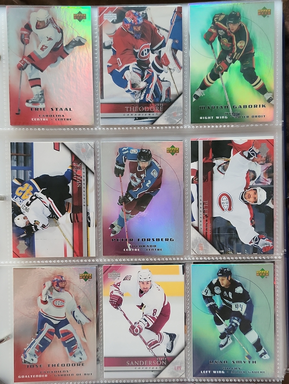 Upper Deck Hockey Card Lot - Multi Color Holographic Set